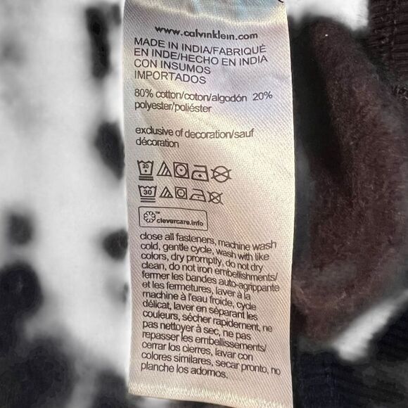 Calvin Klein black fleece full zip. Relaxed fit - Picture 4 of 7